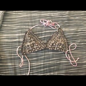 Ruffled Triangle Bikini Top